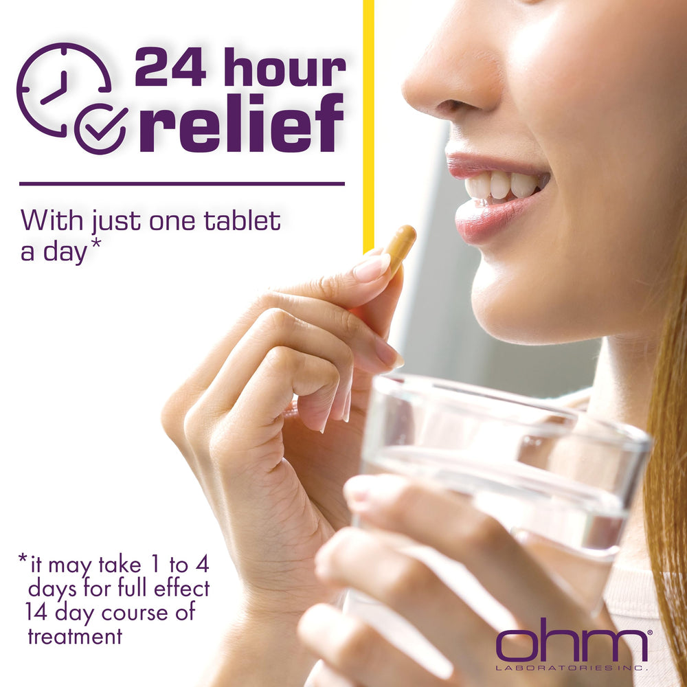 Ohm product label with ingredients and safety information.