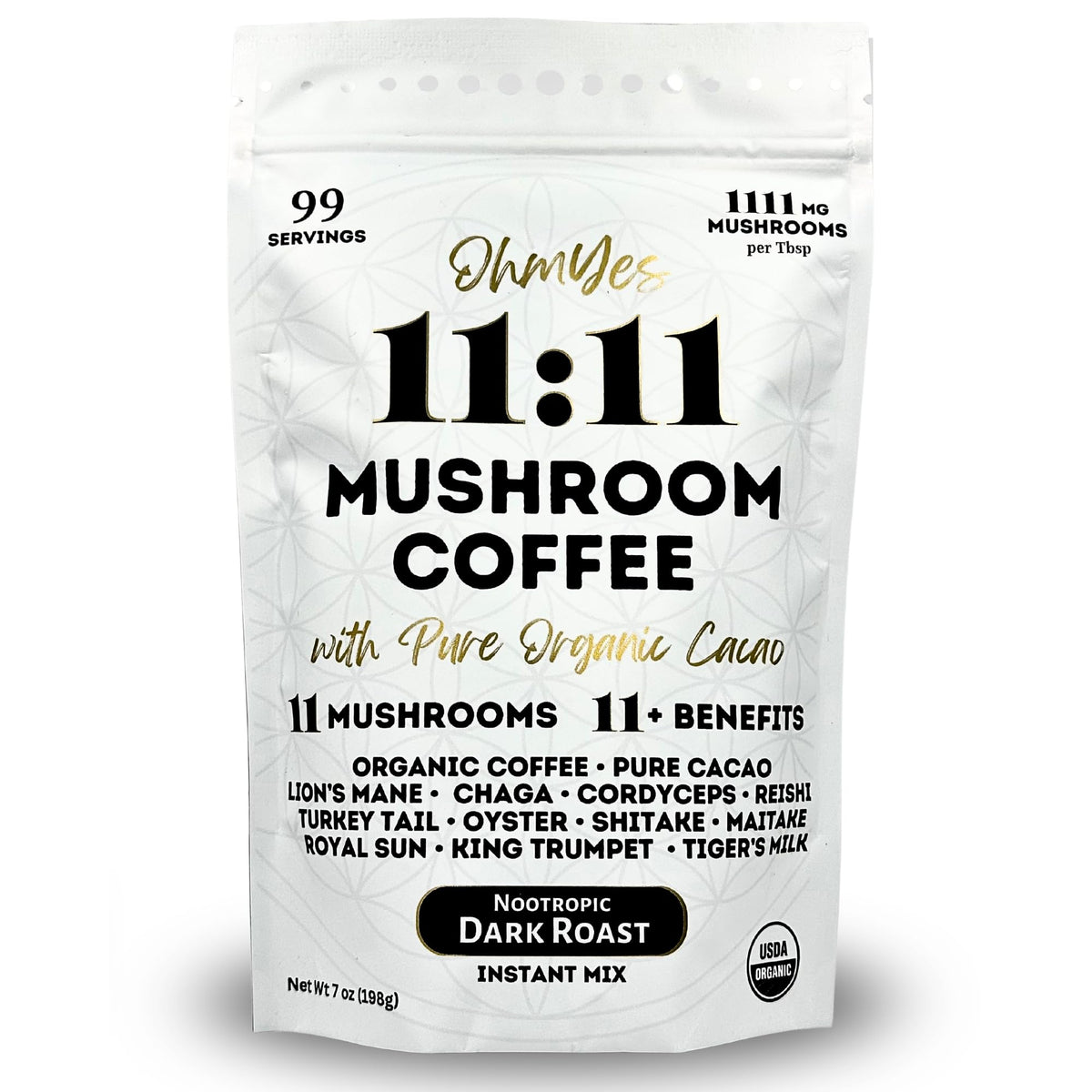 OhmYes 11 Mushroom Coffee + Cacao hero image