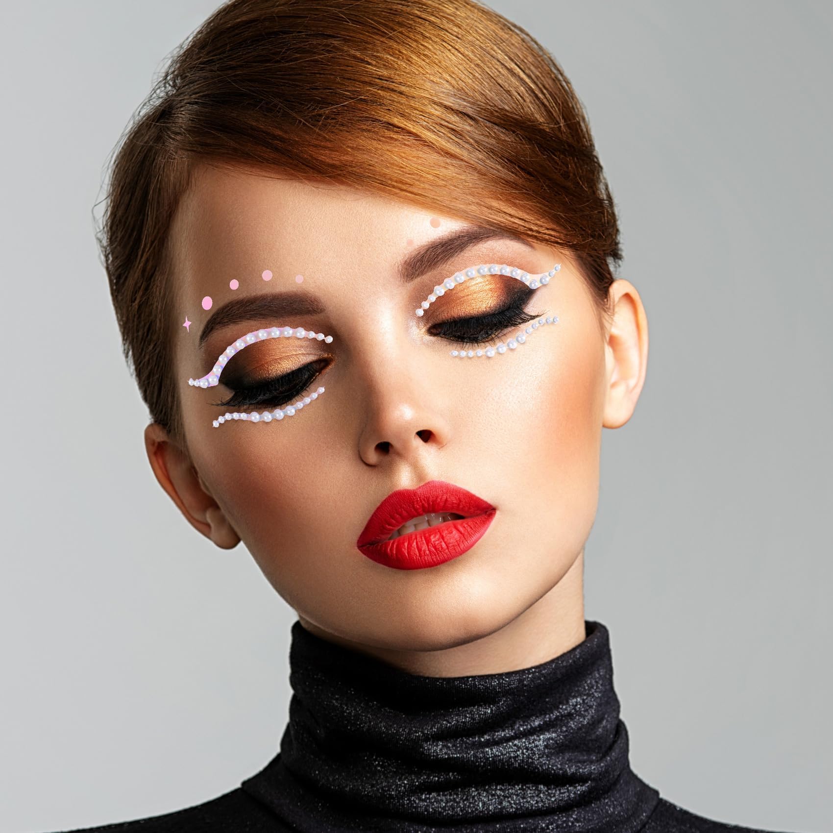 OIIKI eye gems round crystal stickers shine on festival looks.
