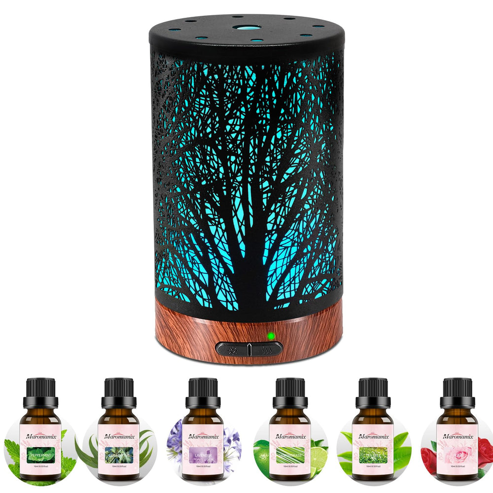 Oil diffuser 150ml with 7-color LED night light and auto shut-off