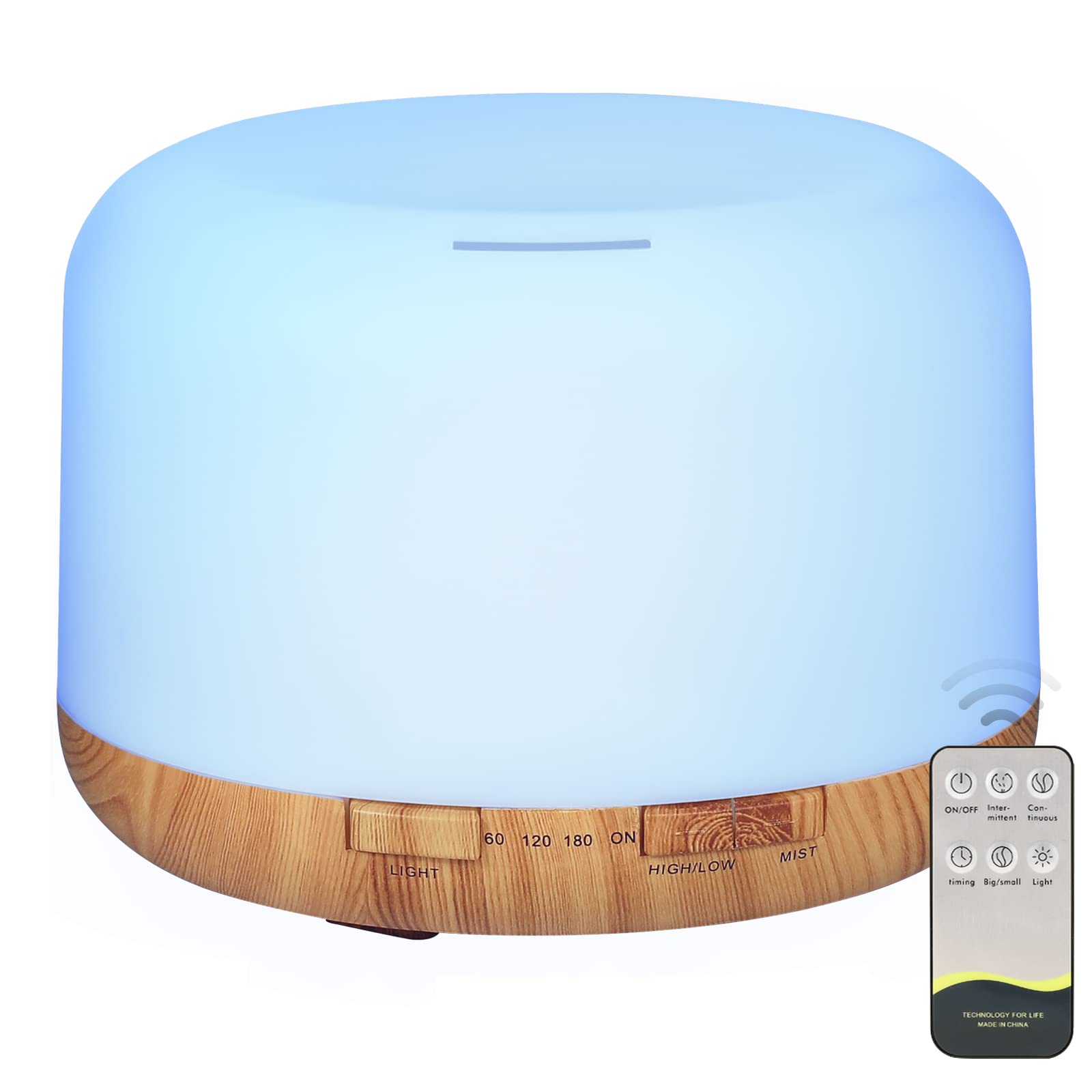 Large 500ml ultrasonic oil diffuser for home and office
