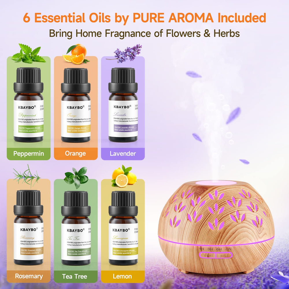 Eight color-changing ambient lights on the diffuser.