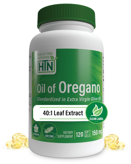 Wild-harvested European oregano 40:1 compressed into mini-softgels