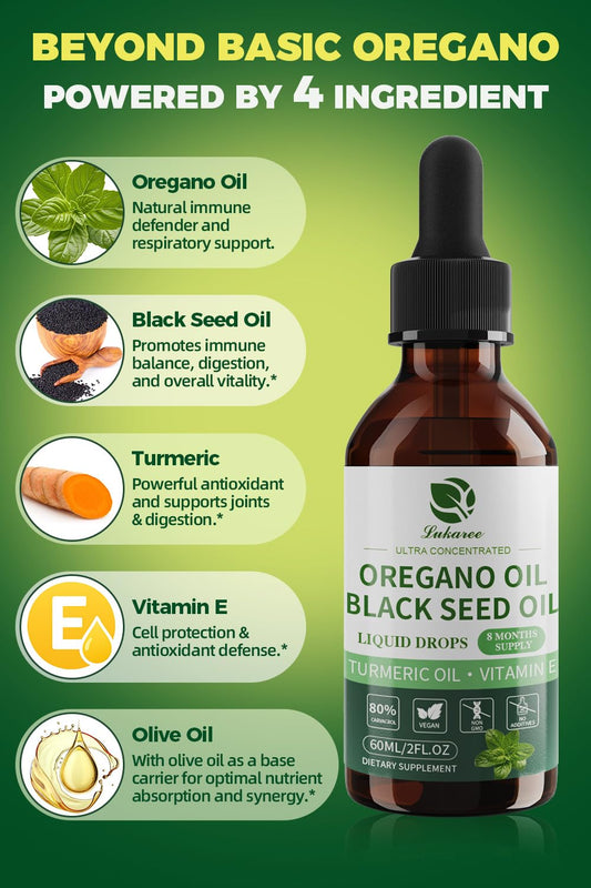 Close-up of dropper dispensing oregano oil