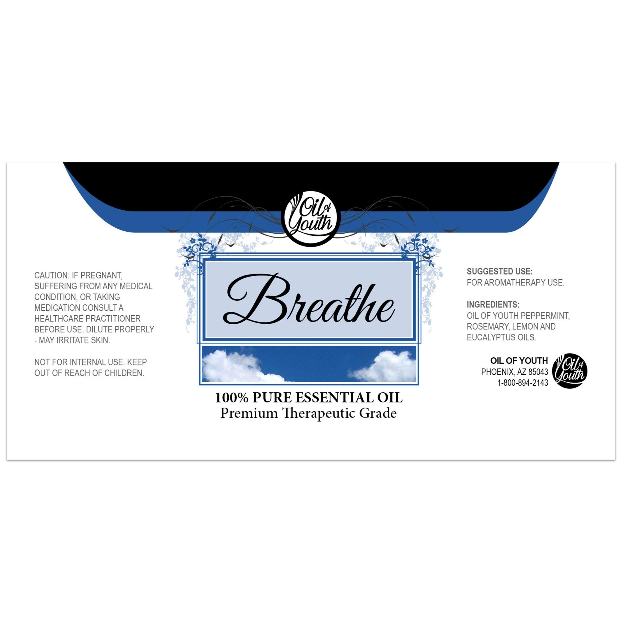 Breathe Blend essential oil ready for diffuser