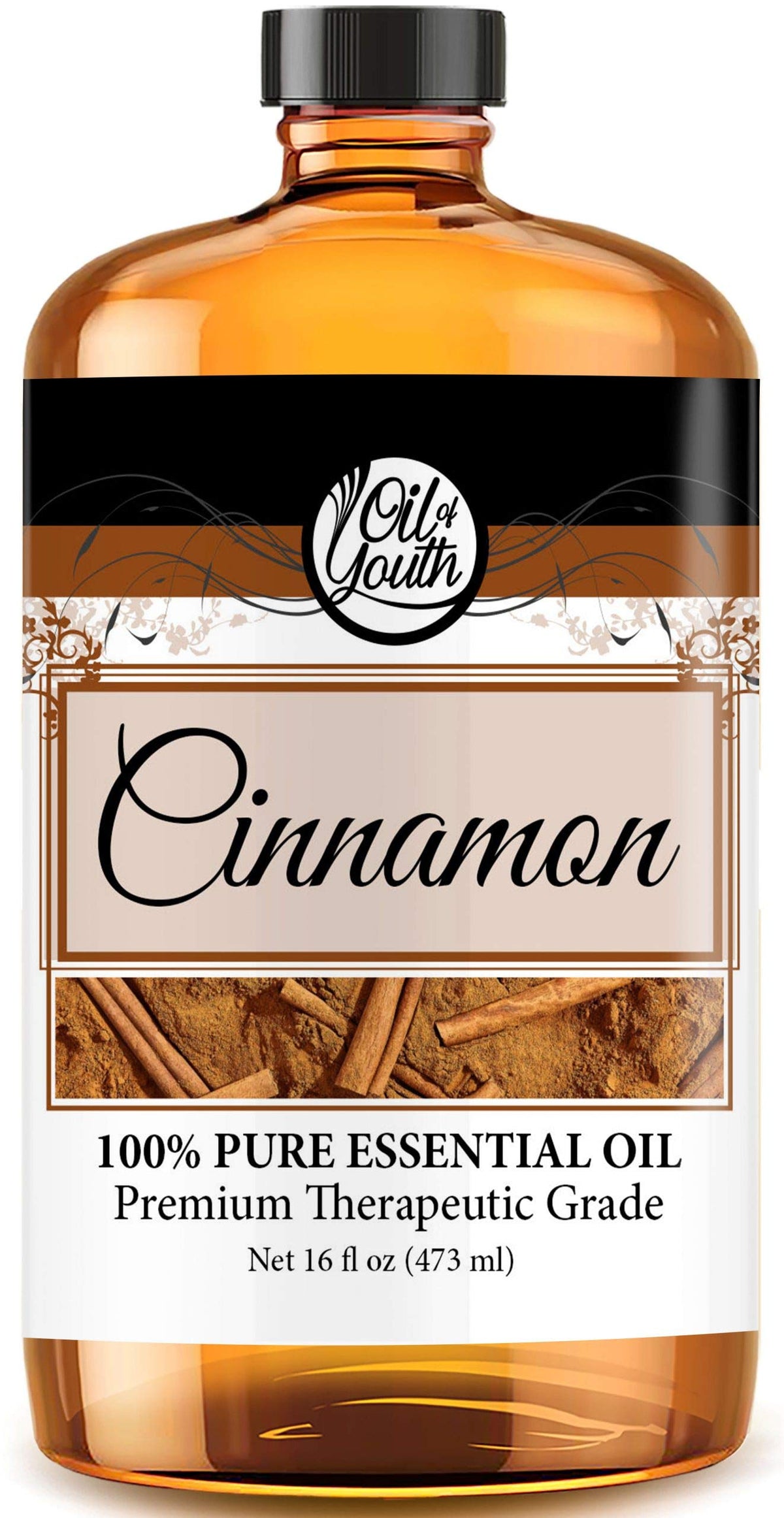 Oil of Youth Cinnamon Essential Oil 16oz bottle front view