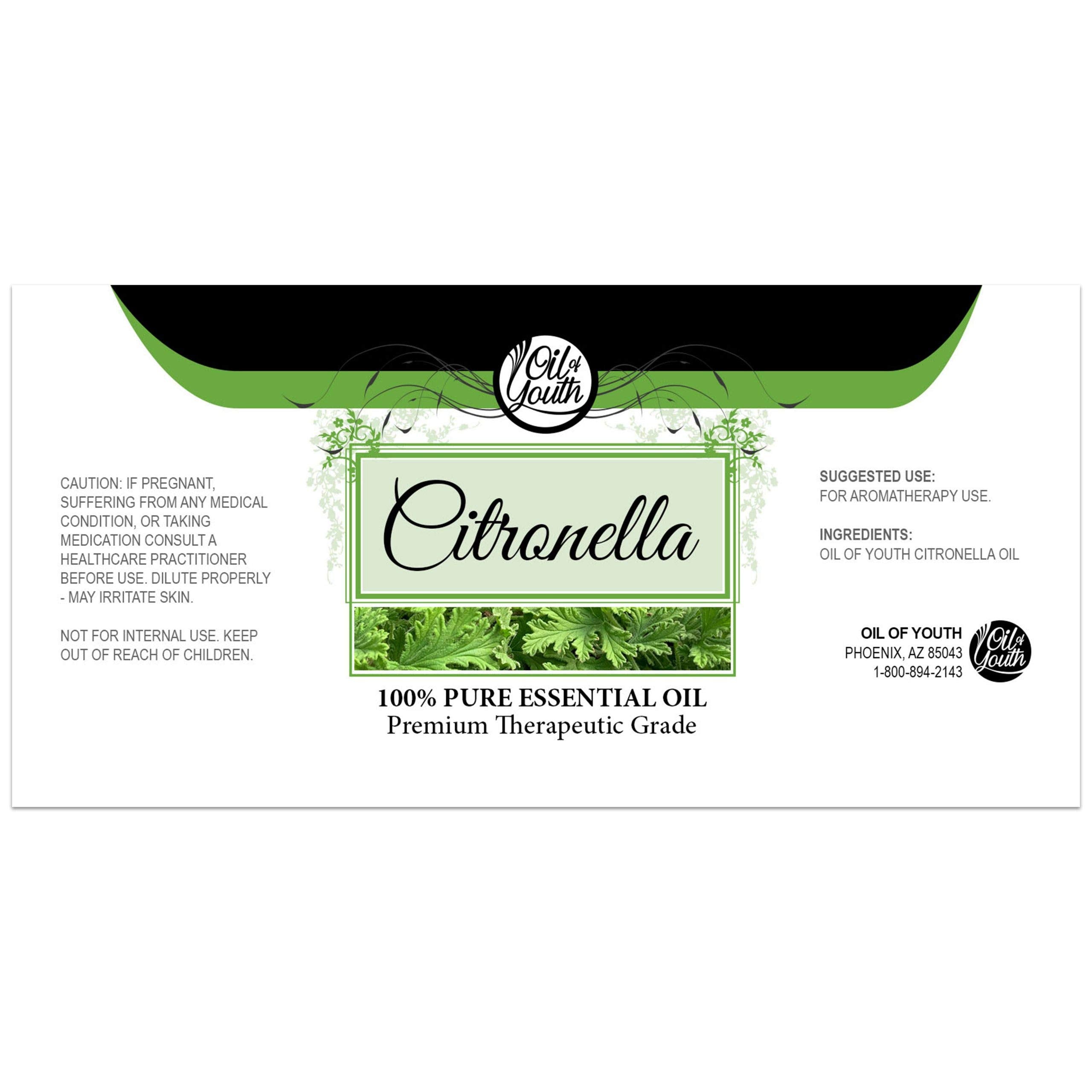 Citronella essential oil suitable for diffusers and aromatherapy