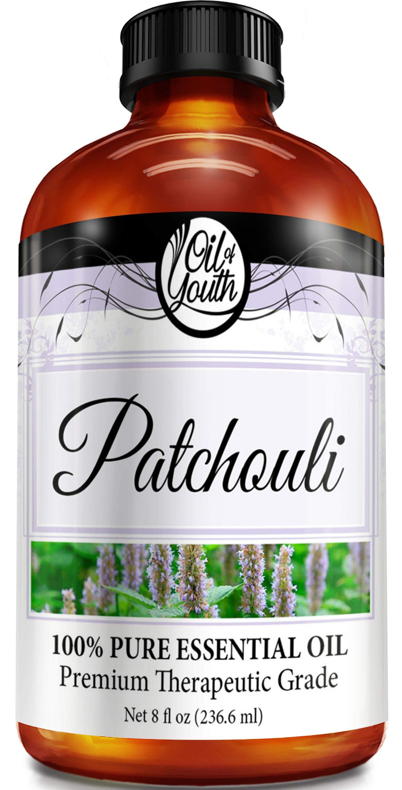 Oil of Youth Patchouli Essential Oil bottle 8 fl oz