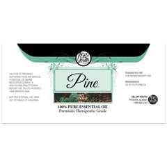 Oil of Youth Pine Essential Oil 4oz bottle back label