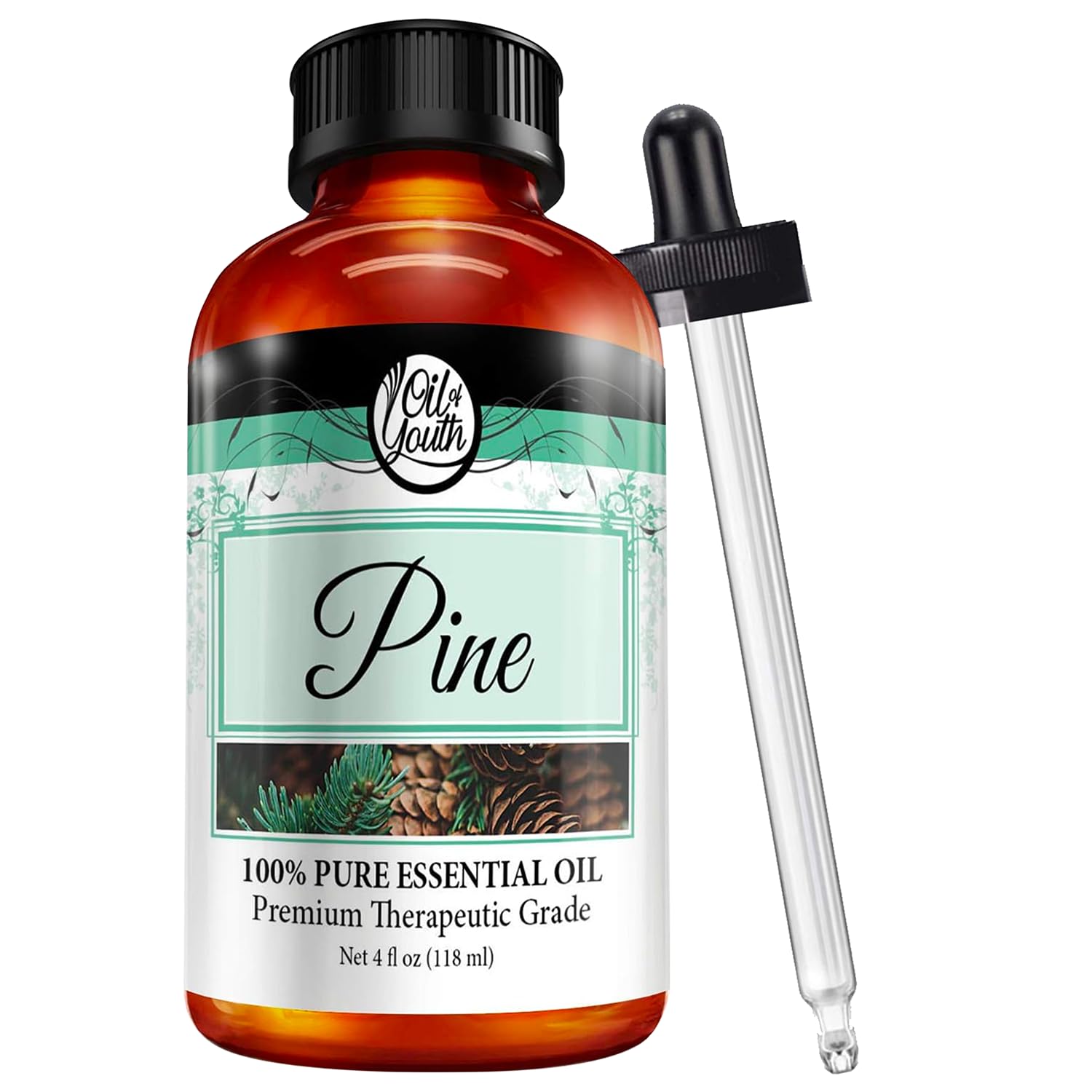 Oil of Youth Pine Essential Oil 4oz bottle front view