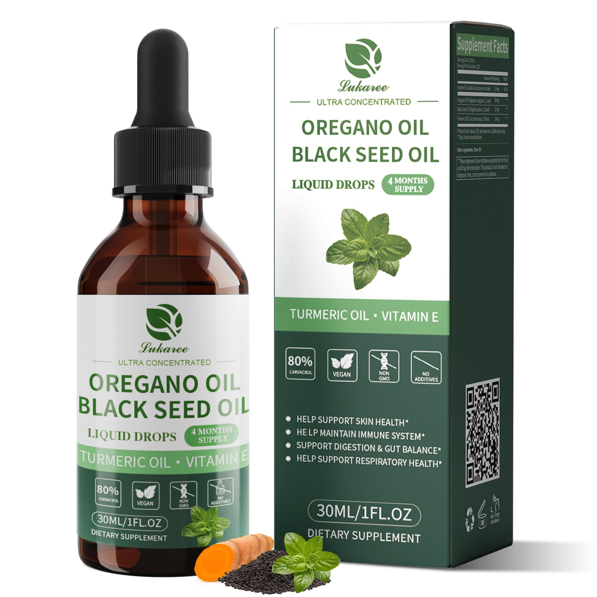 Oil of oregano with black seed oil 1 oz bottle - hero image