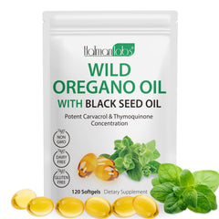 Bottle of Oil of Oregano with Black Seed Oil softgels, 120 count
