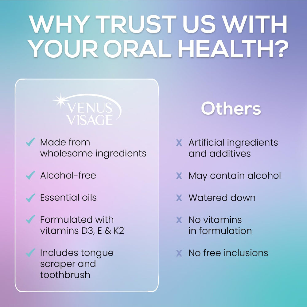 Brightened smile after oil pulling