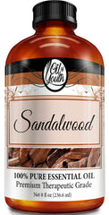 Oil of Youth Sandalwood essential oil bottle 8 oz front view