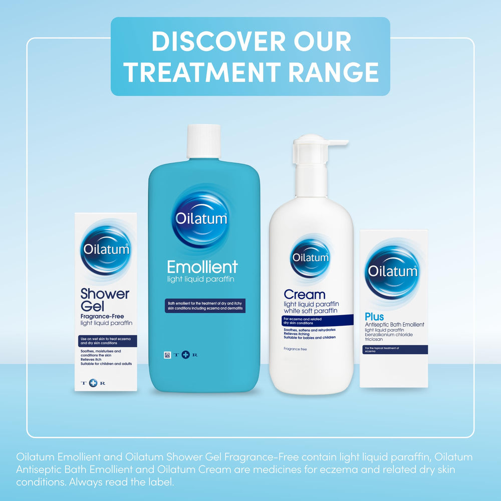 Moisturising film on skin using Oilatum Emollient