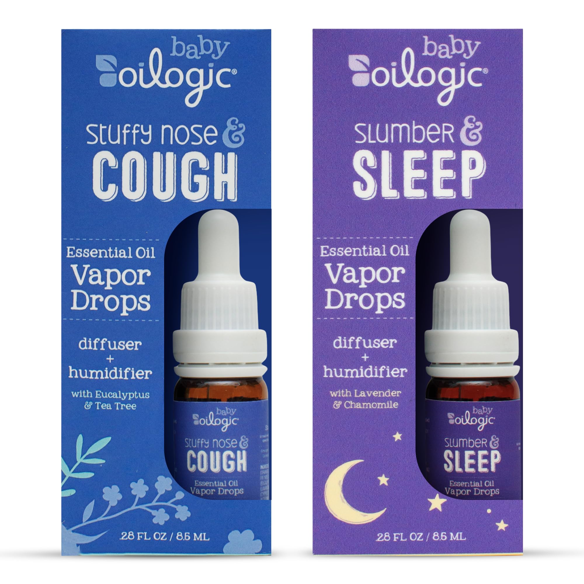 Oilogic Baby Vapor Drops 2-Pack for diffuser or humidifier