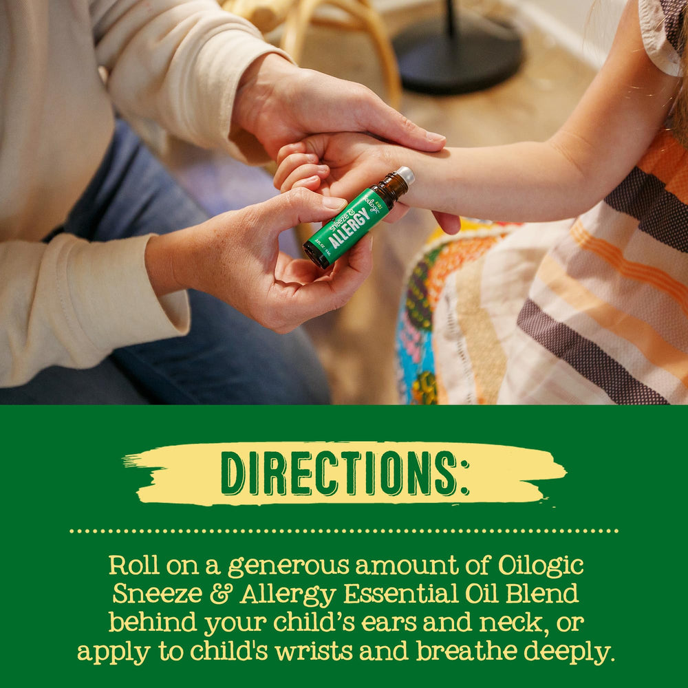 Oilogic Kids Sneeze & Allergy roll-on packaging box