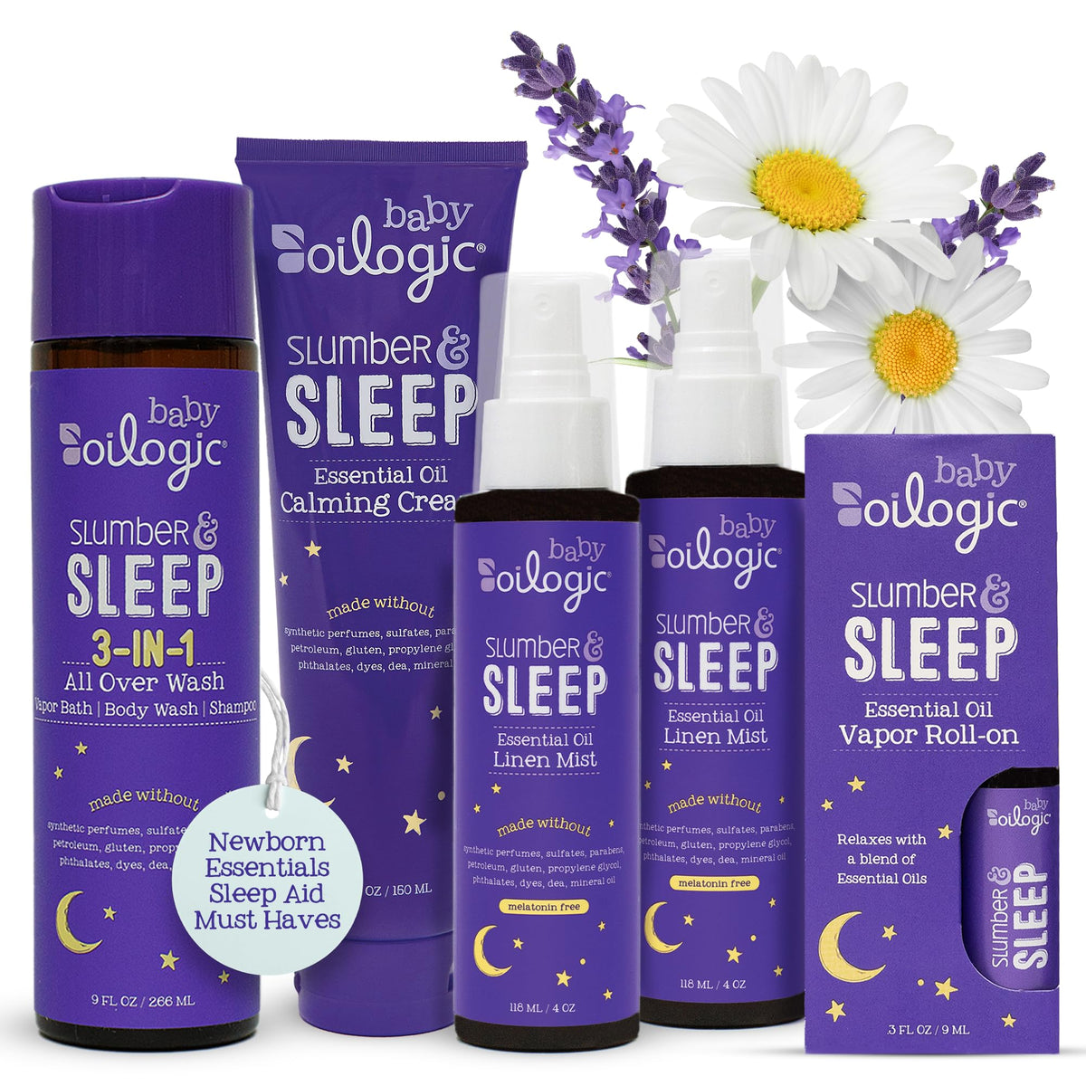 Oilogic Slumber & Sleep All Over Wash bottle with label