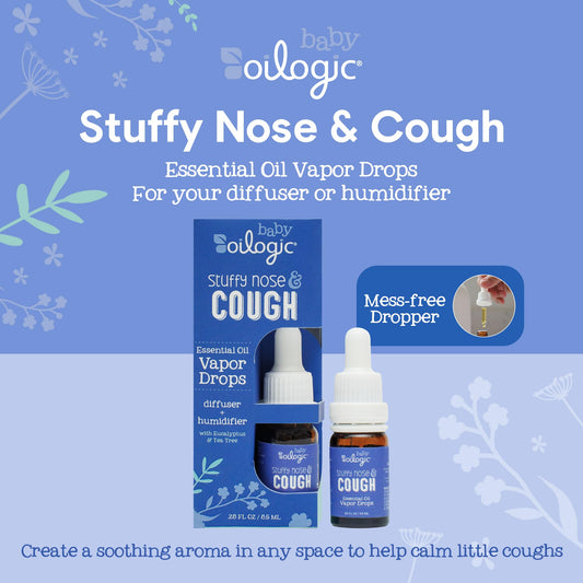 Stuffy Nose & Cough vapor drops bottle with essential oils