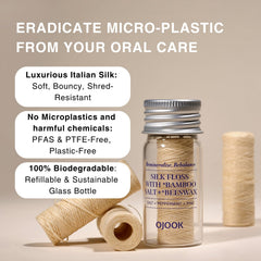 Two spools of biodegradable silk floss for Bamboo Salt Silk Floss Refill