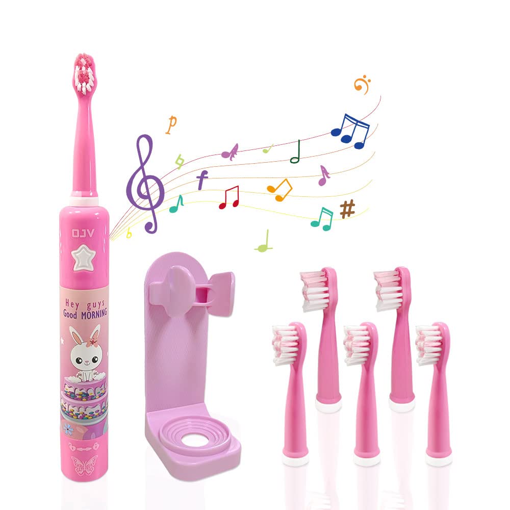 OJV 8620 Pink Musical Kids Toothbrush front view