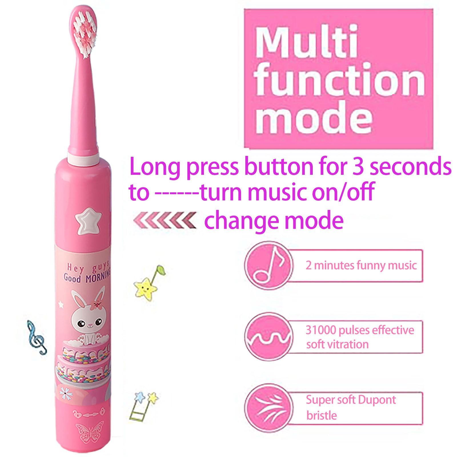 Soft 0.152mm DUPONT bristles and small W-shaped head