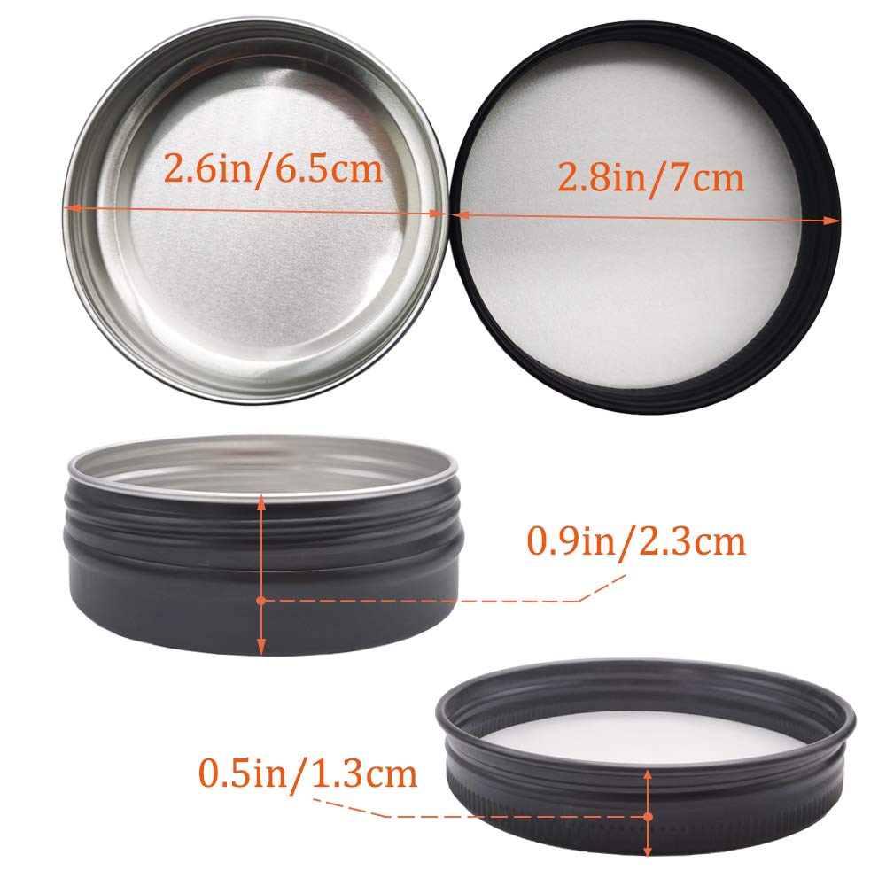 OJYUDD round tin with screw cap for secure, leak-proof storage.