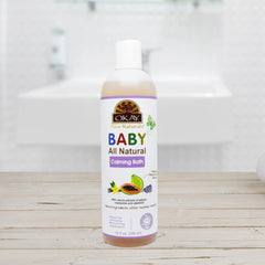 Side view of Okay Baby Calming Bath bottle - 12 oz