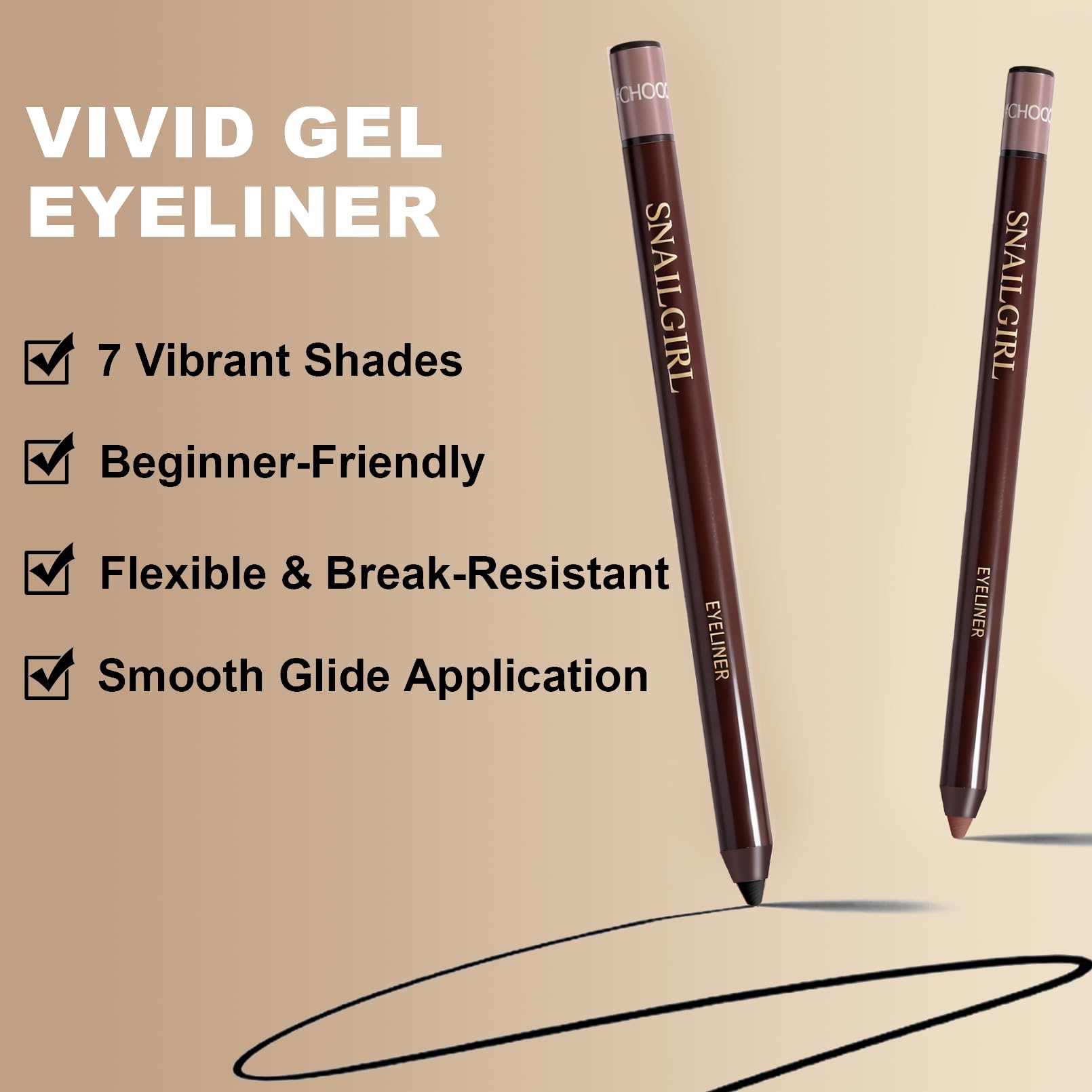 Vitamin E and Camellia extract nourish while defining eyes.