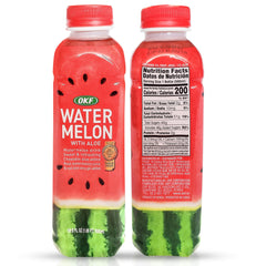 OKF Watermelon Aloe Vera Drink 500 ml bottle back label