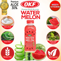 OKF Watermelon Aloe Vera Drink gel texture showing aloe vera