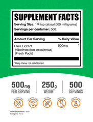 Okra Extract Powder packaging and jar