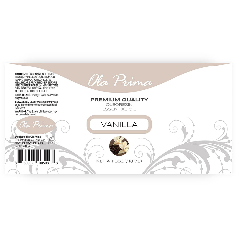 Vanilla essential oil 4 oz bottle with cap