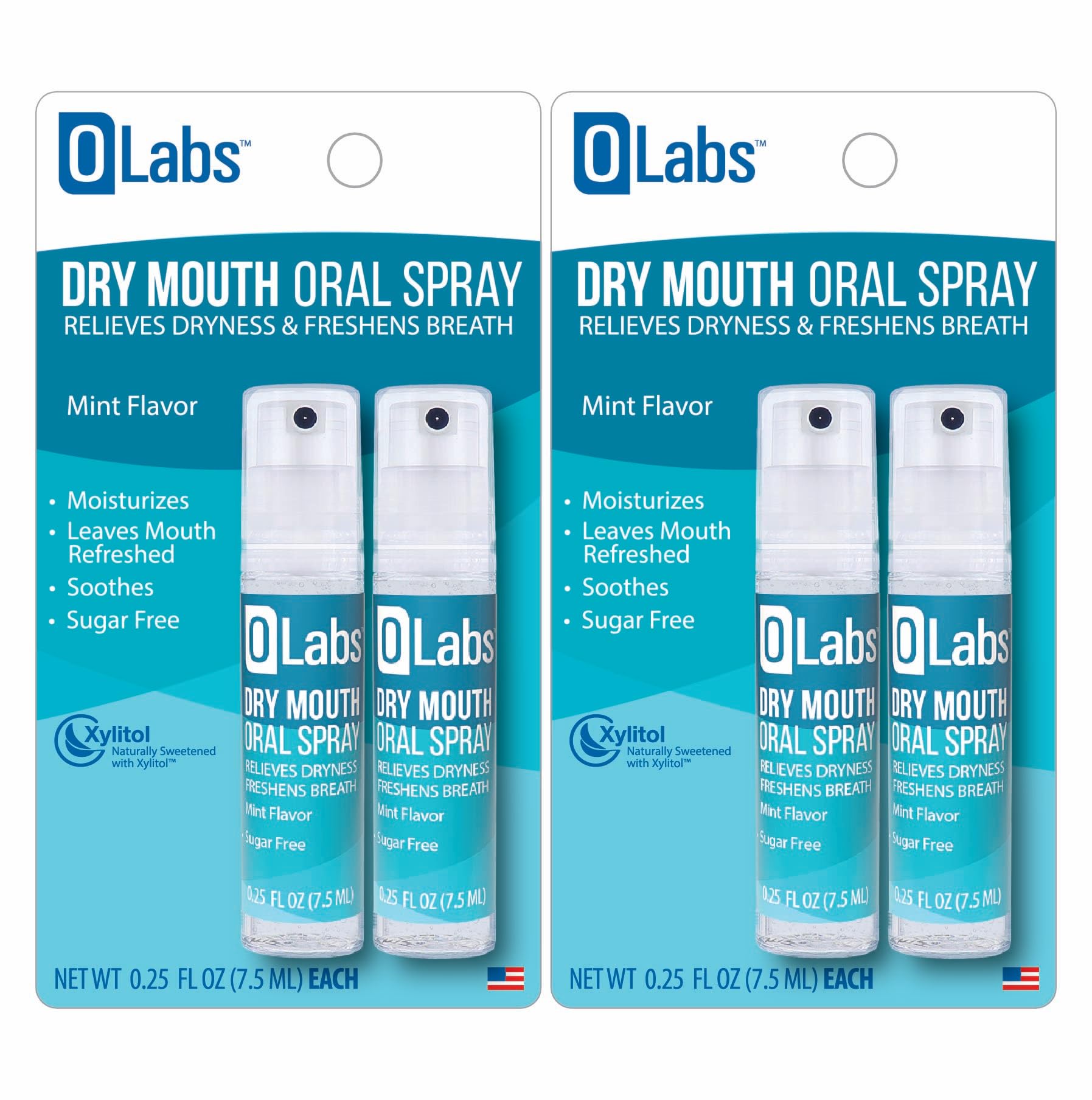 Olabs Dry Mouth Spray packaging label and brand