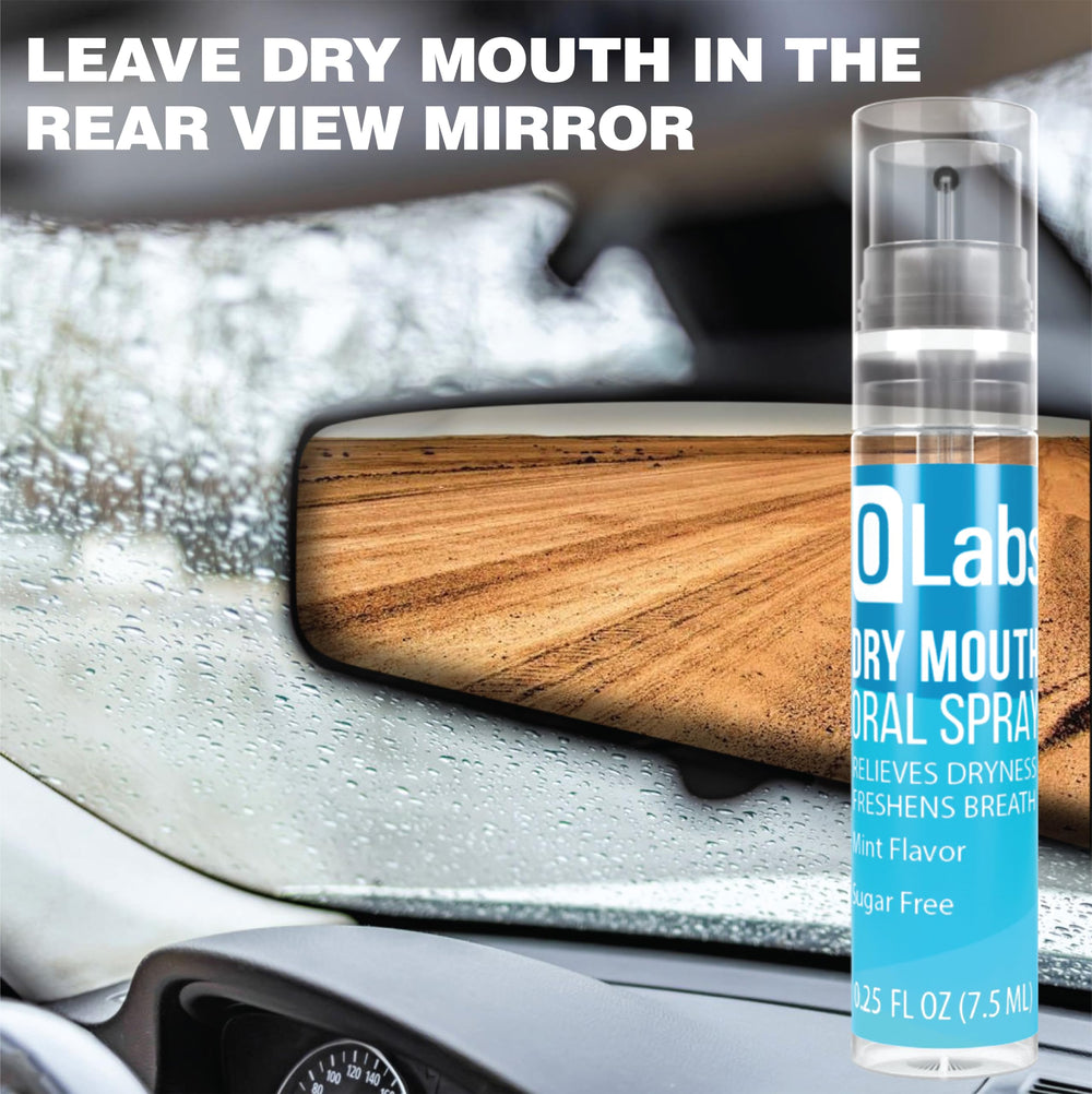 Olabs Dry Mouth Spray sugar-free and alcohol-free formula label