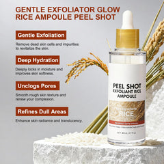 OLACLUK White Rice Ampoule dropper demonstrates hydration and light texture.