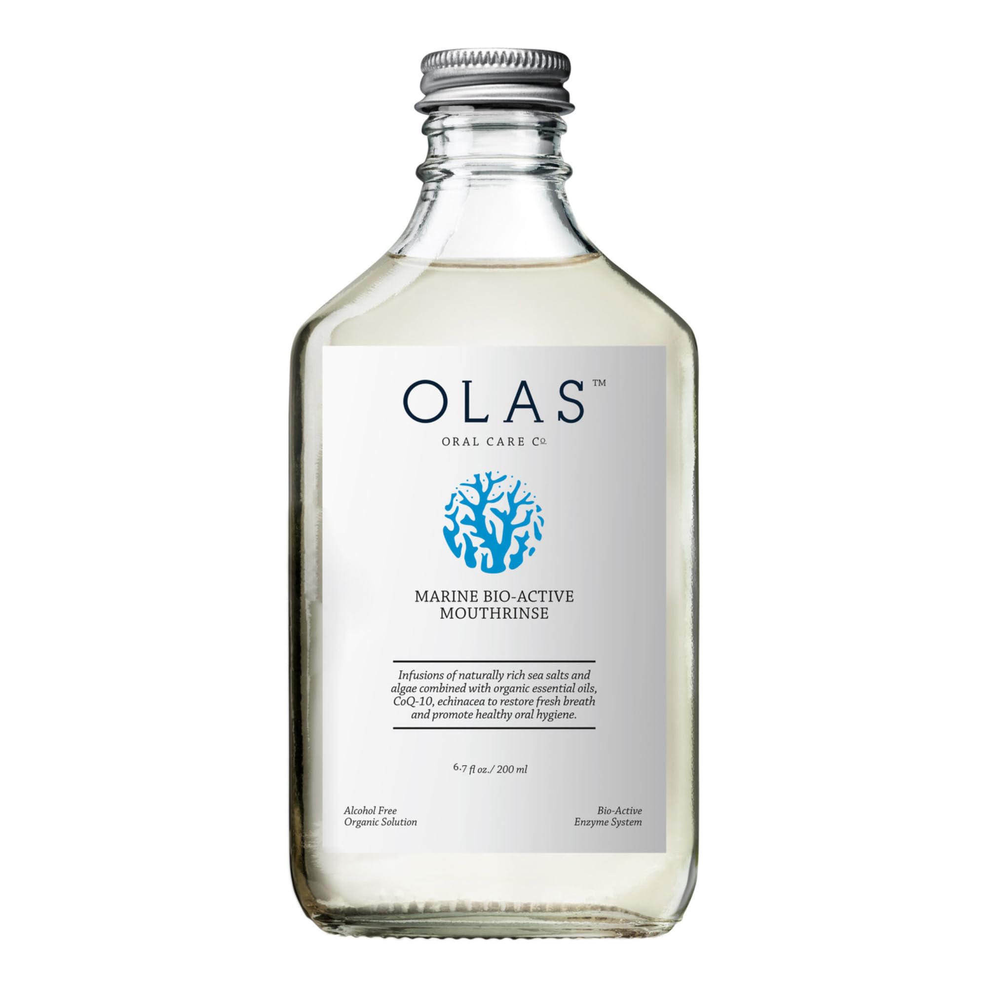 Olas alcohol-free mouthwash bottle in 200 ml