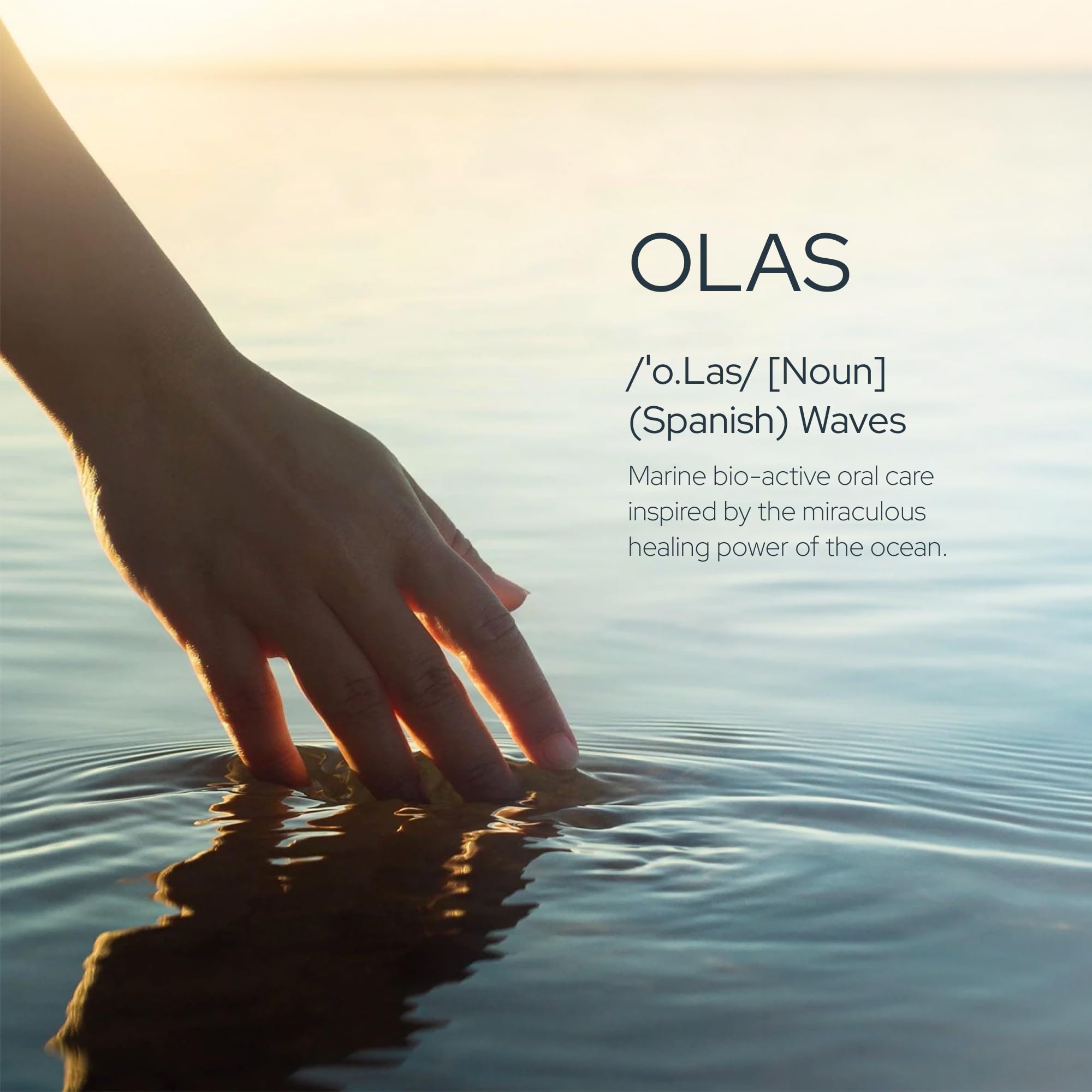 Concept image of fresh breath and healthy gums after using OLAS