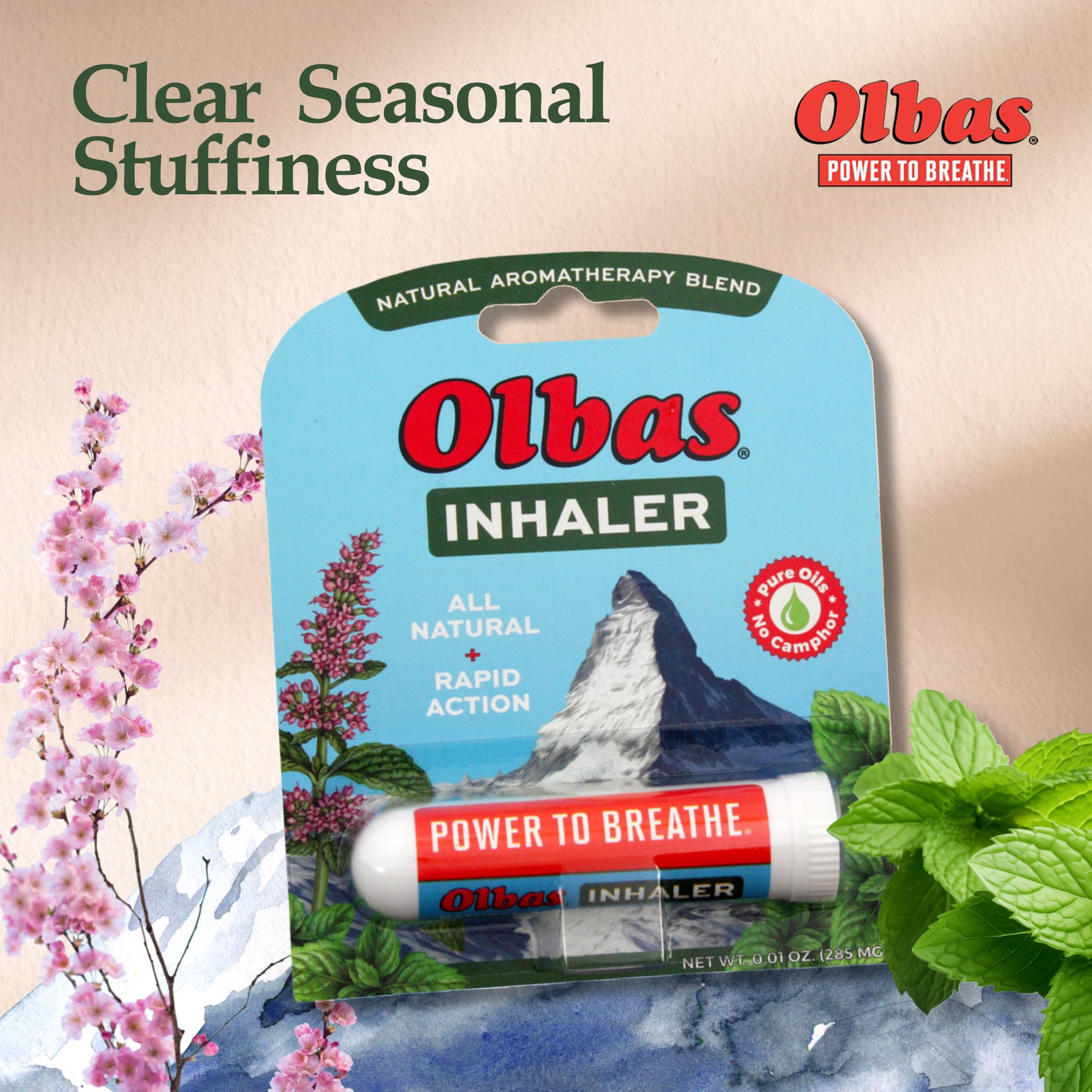 Olbas Inhaler compact inhaler design for portability.
