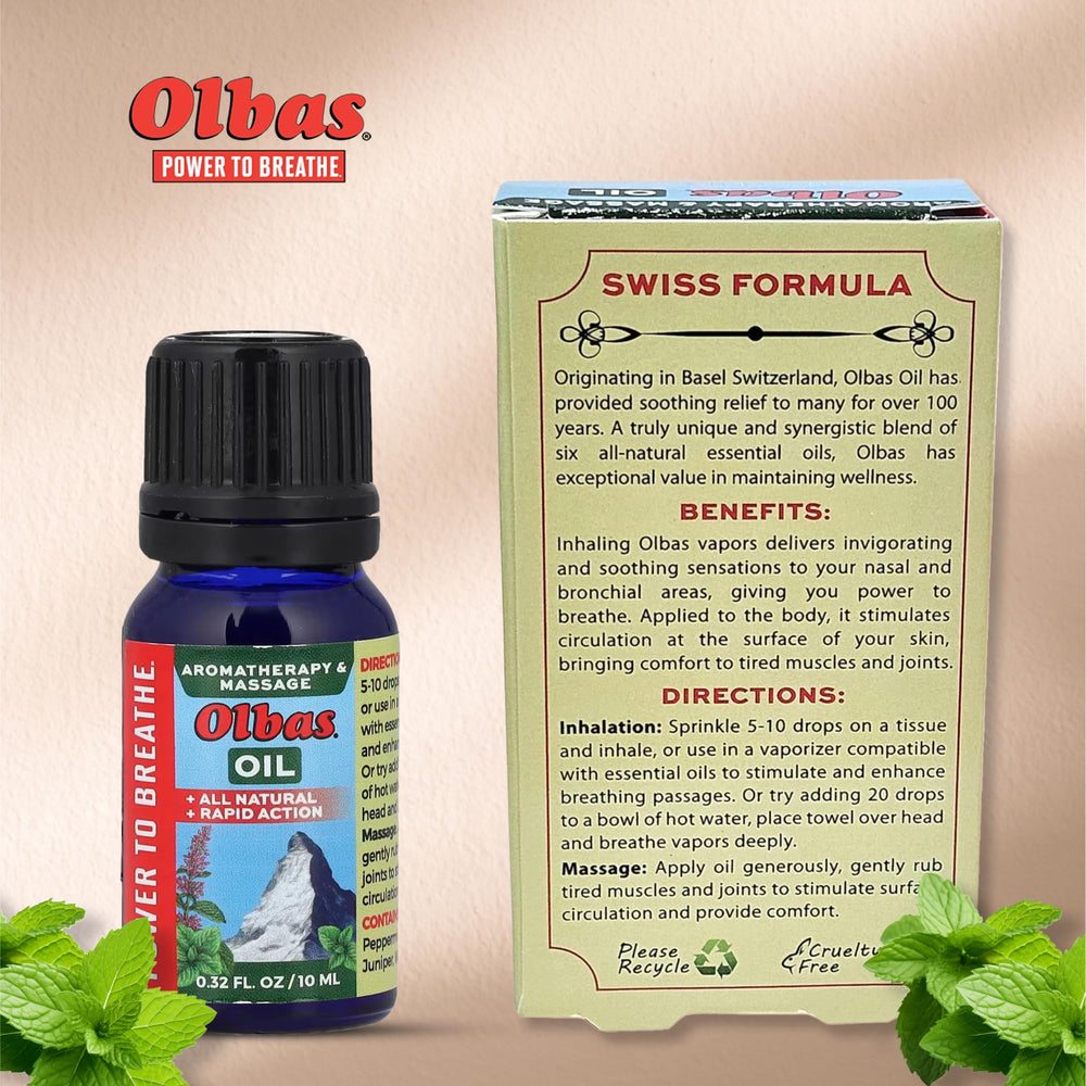 Relaxing spa scene featuring Olbas Oil