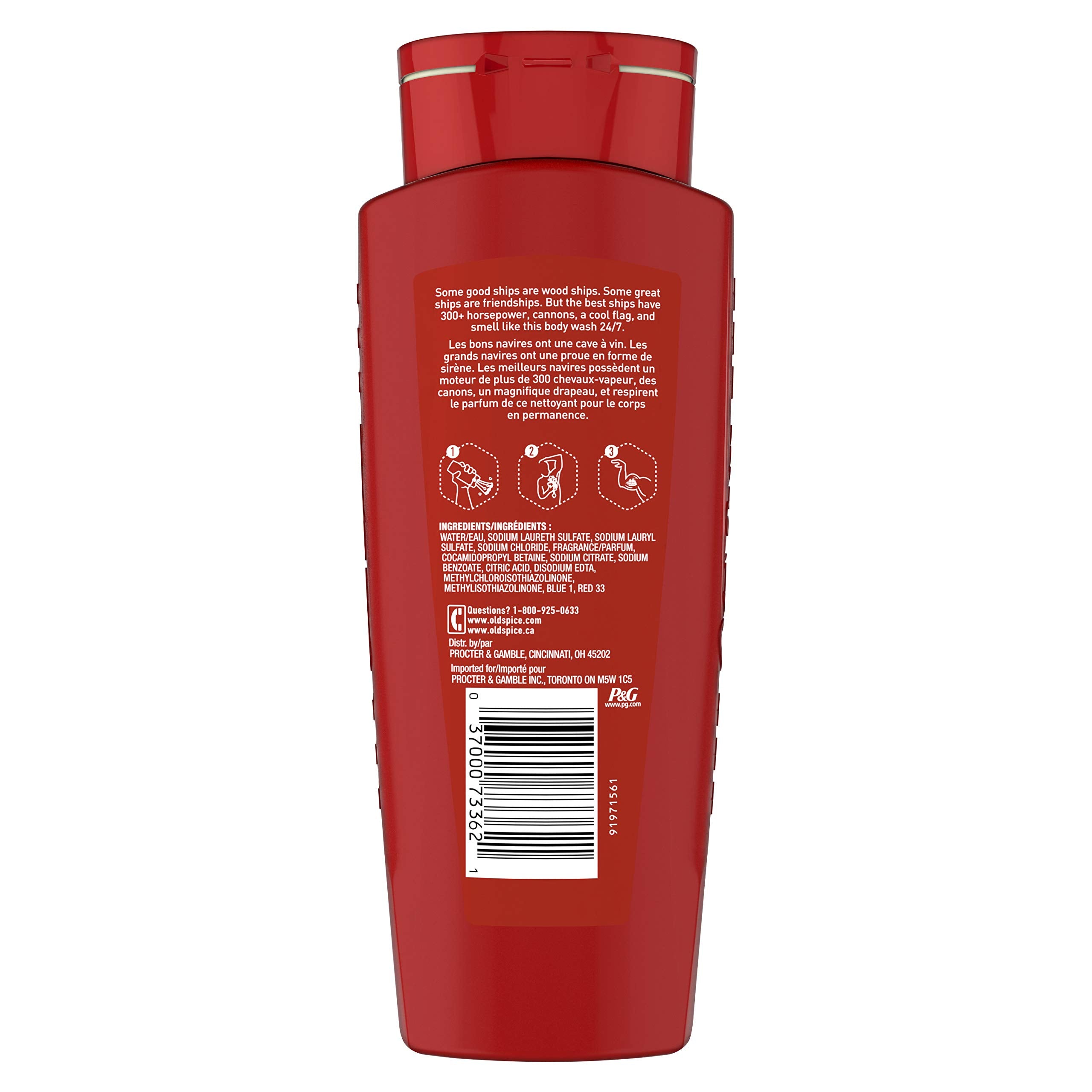 Old Spice Red Collection lather-brush scene highlights simple routine with strong scent.