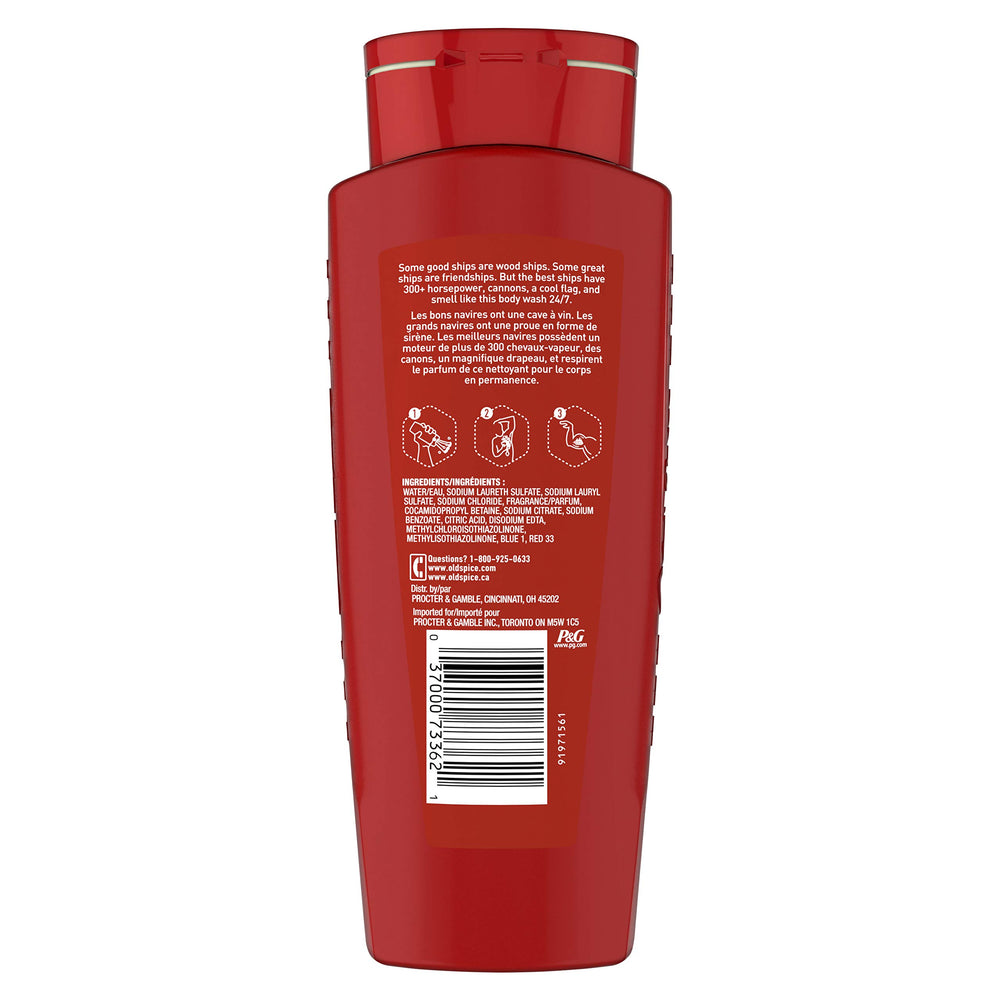 Old Spice Red Collection lather-brush scene highlights simple routine with strong scent.
