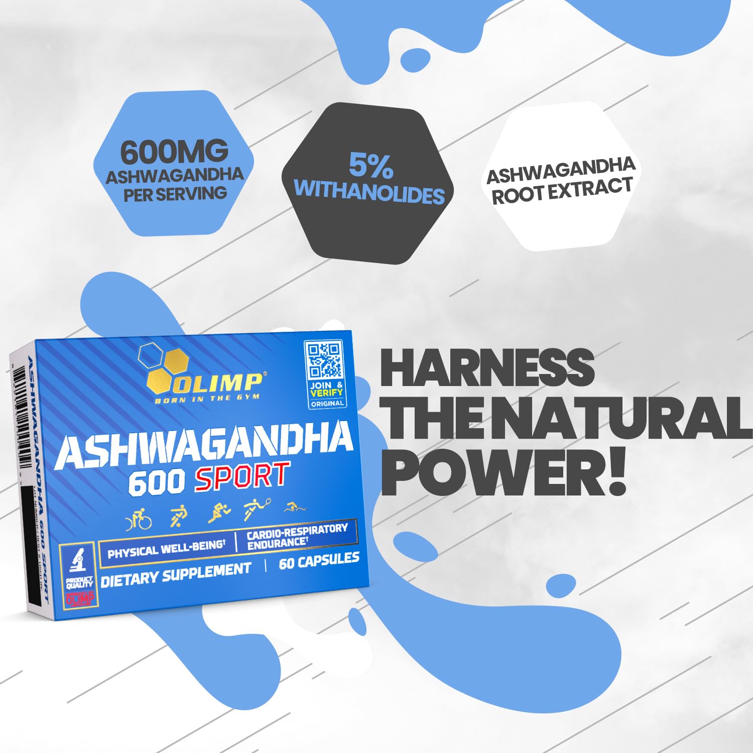 Product image highlighting stress relief benefits of Ashwagandha