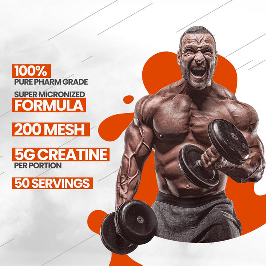 Close-up of micronized creatine powder texture