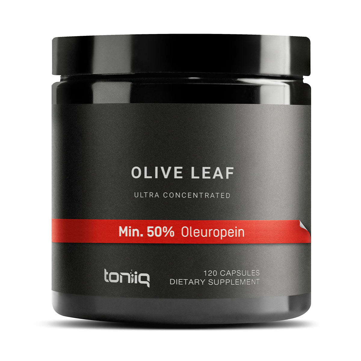 Front view of Olive Leaf Extract bottle with 120 capsules