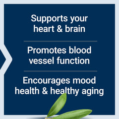 Illustration of olive polyphenols representing heart health benefits