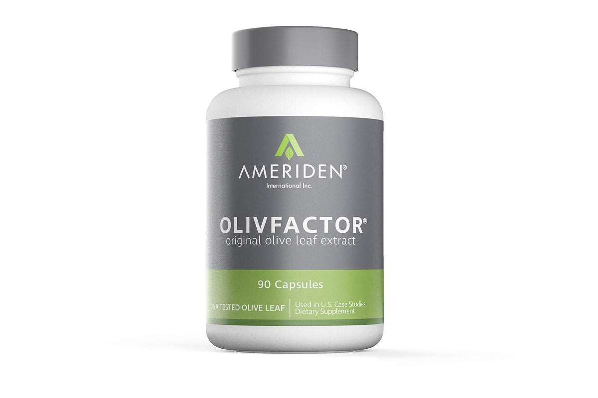 OLIVFACTOR Original Olive Leaf Extract bottle with 90 Vcaps, 525 mg each