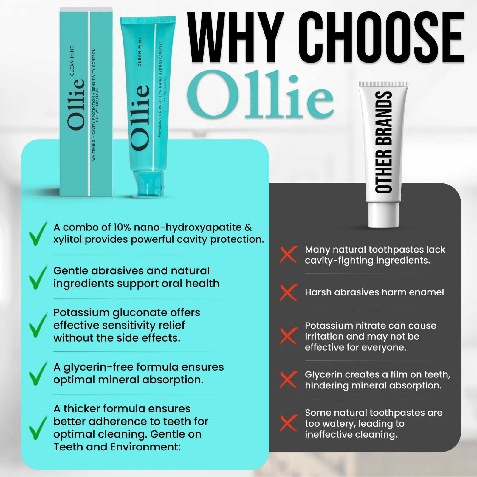 Ollie Clean Mint toothpaste packaging box