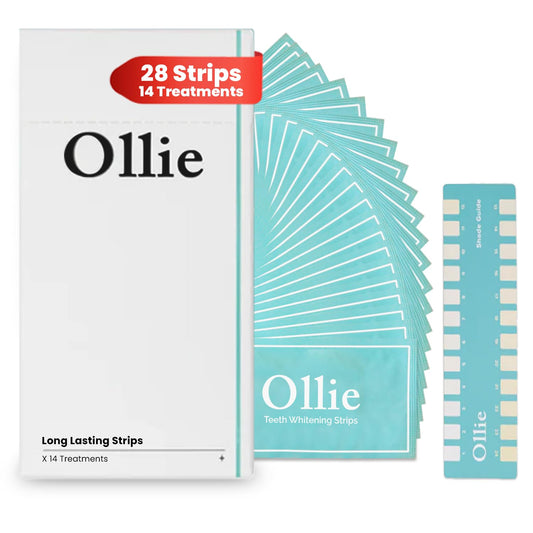Ollie Teeth Whitening Strips 28-piece kit on box