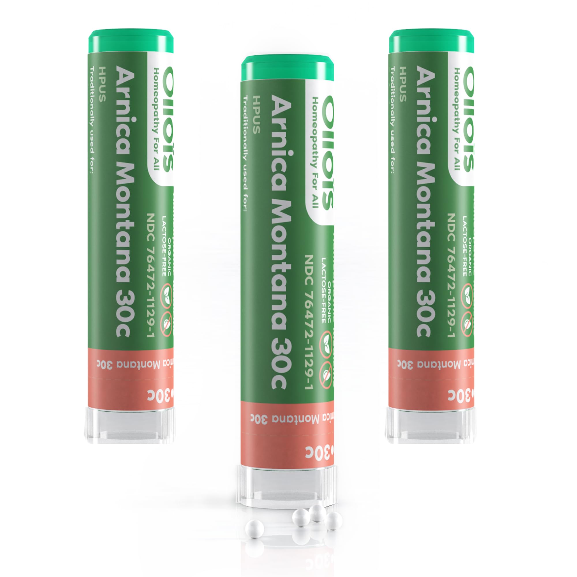 OLLOIS Arnica Montana 30C bottle with 80 pellets per bottle (Pack of 3)